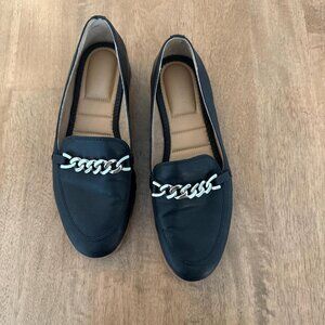 Women's Black and Navy Loafers